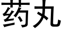 药丸 (黑体矢量字库)