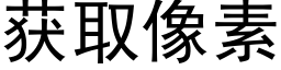 获取像素 (黑体矢量字库)