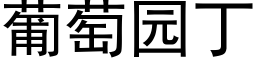 葡萄園丁 (黑體矢量字庫)