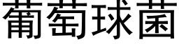 葡萄球菌 (黑体矢量字库)