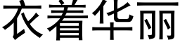 衣着華麗 (黑體矢量字庫)