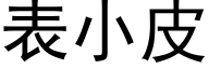 表小皮 (黑体矢量字库)