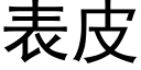 表皮 (黑体矢量字库)