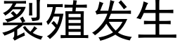 裂殖发生 (黑体矢量字库)