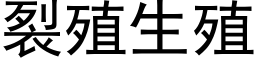 裂殖生殖 (黑體矢量字庫)