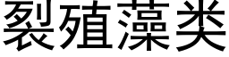 裂殖藻类 (黑体矢量字库)