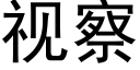 視察 (黑體矢量字庫)