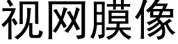 視網膜像 (黑體矢量字庫)