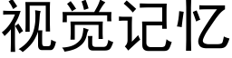 視覺記憶 (黑體矢量字庫)