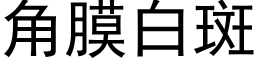 角膜白斑 (黑體矢量字庫)