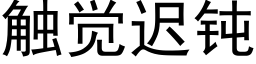 觸覺遲鈍 (黑體矢量字庫)