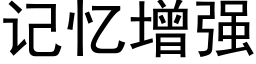 记忆增强 (黑体矢量字库)