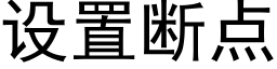 设置断点 (黑体矢量字库)