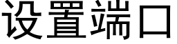 設置端口 (黑體矢量字庫)