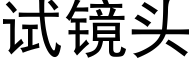 試鏡頭 (黑體矢量字庫)