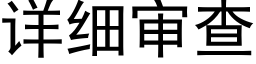 详细审查 (黑体矢量字库)