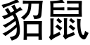 貂鼠 (黑體矢量字庫)