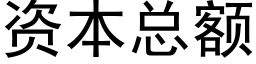 資本總額 (黑體矢量字庫)