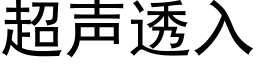 超声透入 (黑体矢量字库)