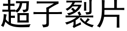 超子裂片 (黑体矢量字库)