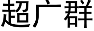 超广群 (黑体矢量字库)