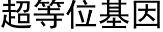 超等位基因 (黑体矢量字库)