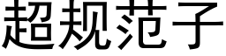 超规范子 (黑体矢量字库)