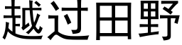 越过田野 (黑体矢量字库)