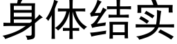 身体结实 (黑体矢量字库)