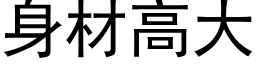 身材高大 (黑体矢量字库)