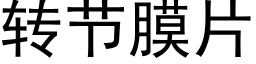 转节膜片 (黑体矢量字库)