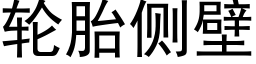 輪胎側壁 (黑體矢量字庫)