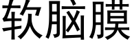 软脑膜 (黑体矢量字库)