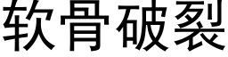 软骨破裂 (黑体矢量字库)