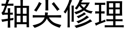 軸尖修理 (黑體矢量字庫)