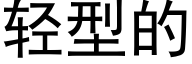 轻型的 (黑体矢量字库)