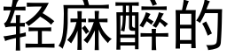 輕麻醉的 (黑體矢量字庫)