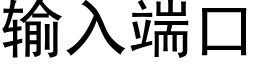 输入端口 (黑体矢量字库)