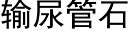 輸尿管石 (黑體矢量字庫)