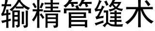 输精管缝术 (黑体矢量字库)