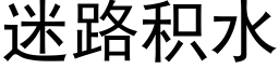 迷路積水 (黑體矢量字庫)