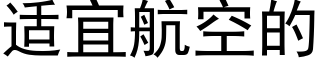 适宜航空的 (黑體矢量字庫)