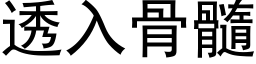 透入骨髓 (黑體矢量字庫)