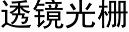 透镜光栅 (黑体矢量字库)