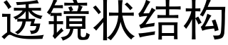 透镜状结构 (黑体矢量字库)