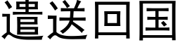 遣送回国 (黑体矢量字库)