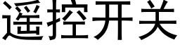 遥控开关 (黑体矢量字库)