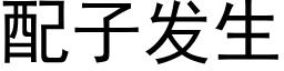 配子發生 (黑體矢量字庫)