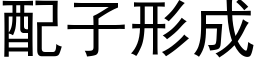 配子形成 (黑体矢量字库)