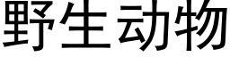 野生动物 (黑体矢量字库)